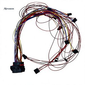 Faisceau de câblage long pour console centrale de carrosserie automobile, multi-branches, gaine tressée colorée, faisceau de câblage personnalisé OEM 12V 24V - Product Image 1