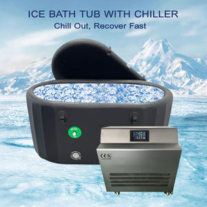 BINSPAPO Baignoire à glace portable <span class=keywords><strong>gonflable</strong></span> en PVC personnalisable <span class=keywords><strong>pour</strong></span> la thérapie de l'eau froide <span class=keywords><strong>SPA</strong></span> <span class=keywords><strong>Tente</strong></span> de récupération de fitness incluse - Product Image 4