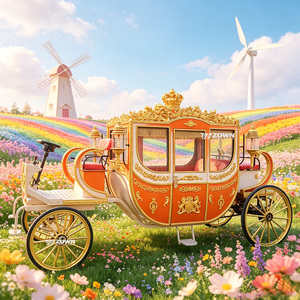 Calèche royale à quatre roues stable avec pneus solides résistants à l'usure, couleur de peinture personnalisée pour les activités extérieures à grande échelle - Product Image 1