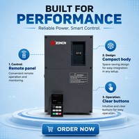 Variateur de fréquence AC ZONCN NZ200T-45GY-4 triphasé 380V 45KW, contrôle vectoriel IP20 pour compresseurs d'air