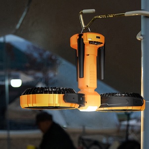 F7300 Portable 8000MAh Rechargeable Dual <b>Heads</b> Cordless Fishing Tent Hanging <b>Fan</b> Camping <b>Fan</b> Outdoor Oscillating Ceiling <b>Fan</b> - Product Image 5