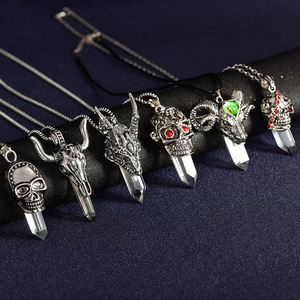 100% tự nhiên nóng bán bán buôn tự nhiên tinh thể lục giác Mặt dây chuyền Halloween loạt - Product Image 1