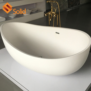 Baignoire monobloc à surface solide avec revêtement antidérapant Baignoire d'installation facile - Product Image 5