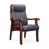 Accoudoirs en bois massif Chaise d'ordinateur de conférence Chaise de réunion confortable en gros