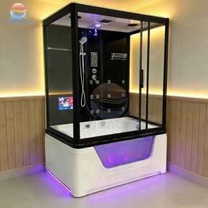 Cabina de Ducha de Vapor Acrílica Independiente <span class=keywords><strong>con</strong></span> Cascada, Hidromasaje y Calefacción Eléctrica a Vapor - Product Image 4
