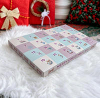 Calendrier de l'Avent de Noël personnalisé, boîte à surprises, calendrier de l'Avent de Noël avec 24 compartiments numérotés