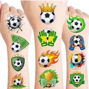 Tatuajes Temporales Desechables con Tema de Fútbol, Pegatinas de Tatuajes Impermeables, Pegatinas Deportivas de Fútbol para Eventos de Partidos de Fútbol - Product Image 1