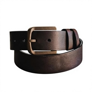 Ceintures robustes pour hommes en cuir de vachette avec boucle en acier, style fête, designs personnalisables, accessoires vintage imperméables, fabriquées en Inde - Product Image 1