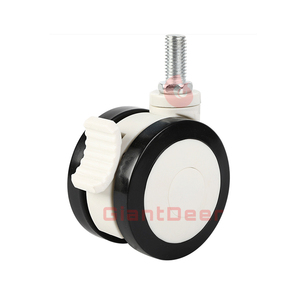 Ruote Girevoli di Alta Qualità per Attrezzature Ospedaliere, Gambo a Vite M10 mm M12 mm, Ruote Gemelle Ultra Silenziose - Product Image 3