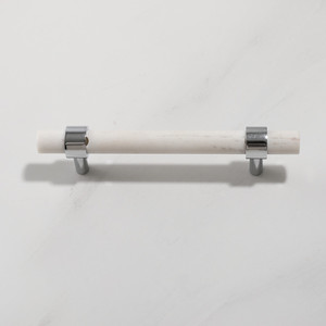 Natural Marble <b>Brass</b> Pull Handle for Cabinet Wardrobe Door Drawer-Contemporary Design Kitchen Villa Use Easy Installation - Product Image 4