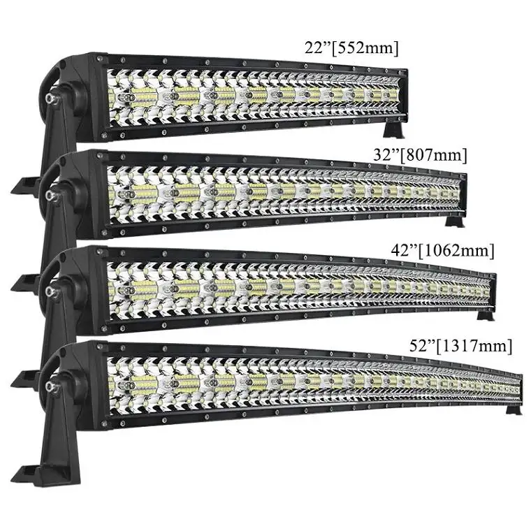 22 32 42 52 pouces barre lumineuse Led incurvée stroboscopique Combo 390W 585W 780W 936W 3 rangées pour la conduite de voiture tout-terrain camion 4x4 SUV 12V