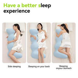 Oreiller de grossesse ergonomique multifonctionnel en mousse à mémoire de forme avec housse amovible, positionneur de sommeil et de sieste en forme de bande longue pour le corps - Product Image 3