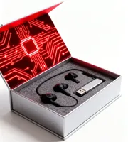 Boîte d'emballage magnétique en carton rigide haut de gamme personnalisée OEM pour montre intelligente et écouteurs avec impression UV/quatre couleurs