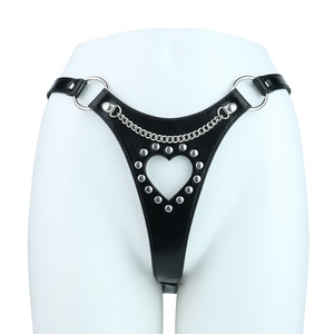 QK-Y8213 Cinturón de Castidad de Cuero PU con Diseño Hueco para Arnés Corporal, Pantalones Ajustables para Parejas, Ropa Interior Erótica, Juegos BDSM - Product Image 2