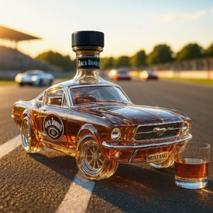 Decantador de Whisky con Forma de Coche de Policía Explosivo, Botella de Vidrio con Diseño 3D Creativo de Coche - Product Image 1