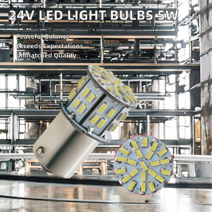 หลอดไฟ LED 24V สีขาว รุ่น P21W 1156 BA15S 1157 1206 50SMD ความสว่าง 400LM สำหรับรถยนต์ ใช้เป็นไฟถอย ไฟท้าย ไฟเลี้ยว ไฟจอด 5W ระบบ Canbus - Product Image 2