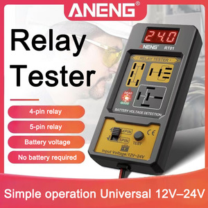 Direktvertrieb 12V/24V Universal 4-Pin/5-Pin Kfz-Relais-<span class=keywords><strong>Tester</strong></span> Batterie Digital-Anzeige-<span class=keywords><strong>Tester</strong></span> Relais-Analysator - Product Image 2