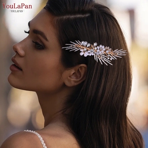 YouLaPan HP01 Accesorio para el Cabello <span class=keywords><strong>de</strong></span> <span class=keywords><strong>Novia</strong></span> <span class=keywords><strong>en</strong></span> Forma <span class=keywords><strong>de</strong></span> Peineta con Flores <span class=keywords><strong>de</strong></span> Aleación, Ideal para Mujeres <span class=keywords><strong>en</strong></span> Bodas, Bailes y Banquetes - Product Image 1