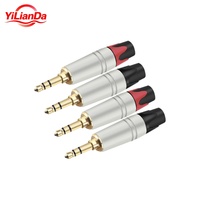 Adaptor Jack Stereo pria ke wanita, 3.5mm 1/8 inci hingga 6.35mm 1/4 inci adaptor Headphone mikrofon adaptor konektor