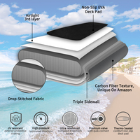 Planche de paddle gonflable de 10,6 pieds pour sports nautiques