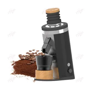 2024 New Design Electric Flat Burr Coffee Bean Grinder Household Espresso Grinding Machine With Brushless Dc Motor