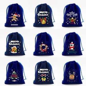 Sacs-cadeaux à cordon en tissu de Noël Taille personnalisée Marque OEM/ODM Emballage transfrontalier de biscuits à la pomme Offres Spéciales - Product Image 5