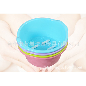 Bañera de plástico redonda para pies con función de masaje para uso doméstico - Product Image 1