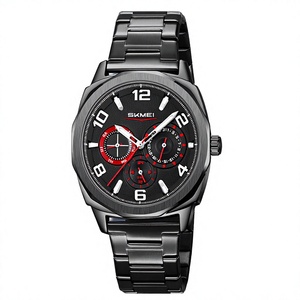 Reloj SKMEI 9350 de Lujo para Hombre, Cuadrado, Analógico, Cronógrafo, Deportivo, de Acero Inoxidable Negro, Resistente al Agua 3BAR, Estilo Antiguo - Product Image 2