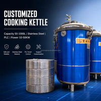 Bouilloire de cuisson à haute pression commerciale 200 ~ 800 litres autocuiseur industriel chauffé électrique pour noyau de moteur de soupe d'os de bouillon