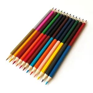 Fine Art Mixed Color 7 Inch Wood Double Sided Color Pencils for School Gift