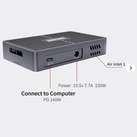 علبة تخزين Thunderbolt 5 M.2 NVMe SSD: تدعم PCIe 4.0 بسرعة 80 جيجابت في الثانية، متوافقة مع أقراص SSD 2230-2280، تبريد نشط، كابل TB5 يعمل بالطاقة عبر الناقل، لأجهزة Mac/Windows