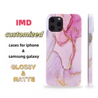 Coque de téléphone personnalisée en marbre mat brillant IMD pour iphone 16 16pro 16pro max