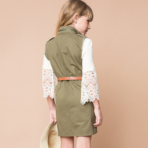 Chaquetas de Proveedor Chino en Oferta, Chaquetas Largas sin Mangas con Dobladillo Deshilachado para Niños - Product Image 2