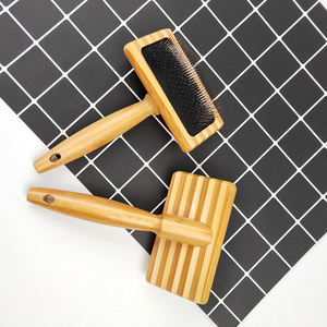 الأكثر مبيعًا بالجملة فرشاة تنظيف الكلاب والقطط-فرشاة تنظيف الخيزران للحيوانات الأليفة إزالة الشعر - Product Image 3