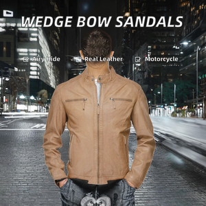 Chaqueta de Motocicleta de Cuero Transpirable Personalizada para Hombre - Product Image 2