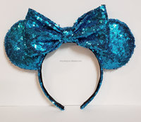 Usine personnalisée Mickey oreilles bandeaux Sequin bandeau de cheveux accessoires pour femmes filles Cosplay fête, Sequin souris oreilles bandeau