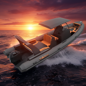 High Speed 28.7ft RIB 860 Aluminum Double Hull RIB Inflatable Hypalon/<b>PVC</b> Boat With T <b>Top</b> - Product Image 6