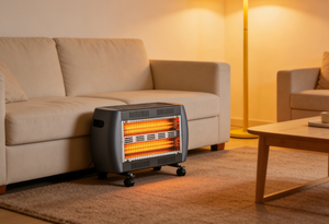 Chauffage électrique au quartz autonome 2000W, couverture de 230-275 m², protection contre la surchauffe, chauffage rapide, certifié SAA/ETL - Product Image 3