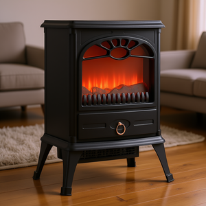 Chimenea Eléctrica con Calefactor de 22.8 Pulgadas y 1500W, Llamas Ajustables, Independiente para Uso Doméstico - Product Image 2