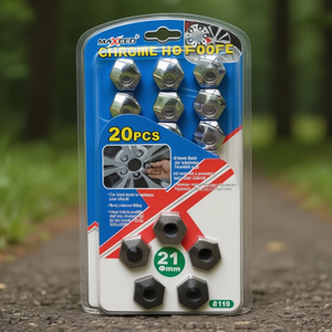 Écrous de roue chromés Maxeed 21 mm 20 pièces pour enjoliveurs de roue de voiture - Product Image 3