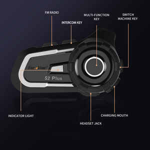 Respuesta automática, Radio FM, uso compartido de música compatible con casco de motocicleta <span class=keywords><strong>Intercom</strong></span> Headset 6 Riders Bluetooth Para Casco De Moto - Product Image 3