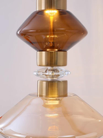 Lustre de restaurant en verre de luxe nordique, design moderne et créatif, idéal pour hôtel, café, bar, lampe de chevet design
