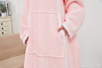 Chinesische Fabrik Maßgefertigte Sherpa-Fleece Tragbare Decke für Erwachsene Winter-Flanell mit Warmen Ärmeln King-Size TV-Decke