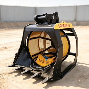 Excavatrice Soosan Shandong 29-40 tonnes avec godet de criblage rotatif de 2,4 m³, garantie 1 an pour la séparation du sable et du gravier, travaux de construction - Product Image 1