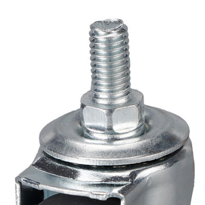Furniture Caster 1.5 Inch Tpr Wheel Threaded Stem With Brake Industrial Use Zinc Alloy Plain Bearing Durable - Product Image 1