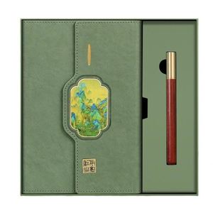 Ensemble cadeau de carnets en cuir PU A5 personnalisés promotionnels, lot de carnets avec stylet pour les nouvelles idées de produits 2025 - Product Image 1