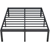 Cadre de lit double pliable en bois massif renforcé d'acier Tatami 1,5 m 1,8 m