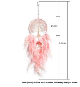 Les ventes directes d'usine peuvent être personnalisées décoration murale de la maison grand <span class=keywords><strong>attrape</strong></span>-rêves en plumes roses pouvant être accroché - Product Image 5