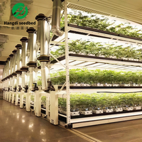 Promotion : Grande étagère de culture verticale modulaire Hangdi en alliage d'aluminium pour serres agricoles commerciales multi-travées