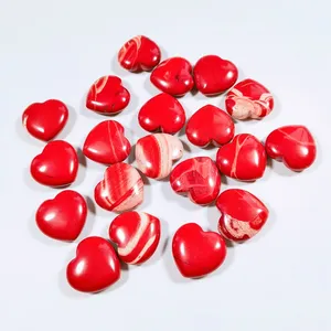 2023 red jasper heart Heart Shaped Palm Stone for Reiki Chakra Healing and Spiritual Cleansing with Energy Crystal